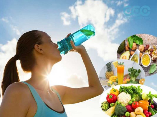 Uống nhiều nước và ăn đầy đủ chất giúp cơ thể khỏe mạnh